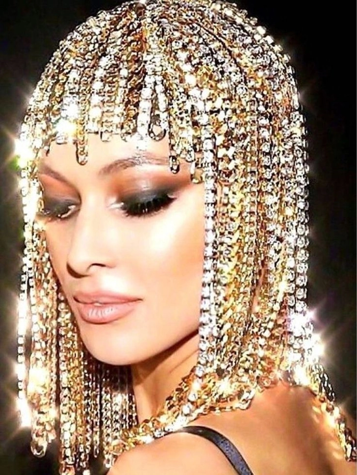 Maximalist Party Hair with Rhinestone Bling