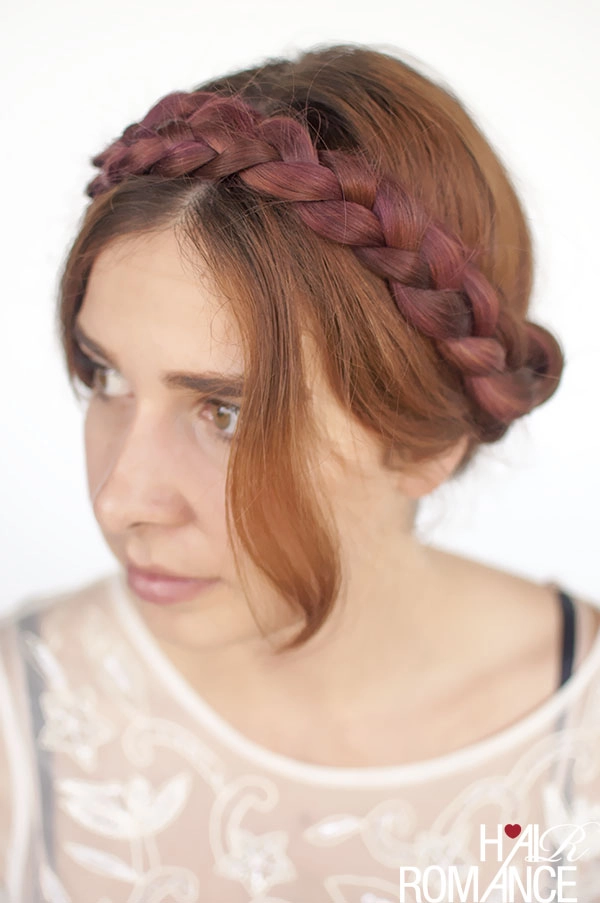 Evening milkmaid braids - a beautiful party hairstyle for a romantic dinner date Romantic dinner hairstyle with elegant milkmaid braids, perfect for evening parties