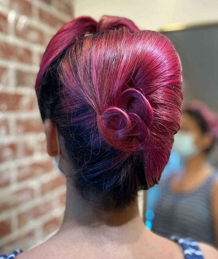 Party French Twist Updo for Formal Gown Hairstyle Elegant party french twist updo styled with formal gown