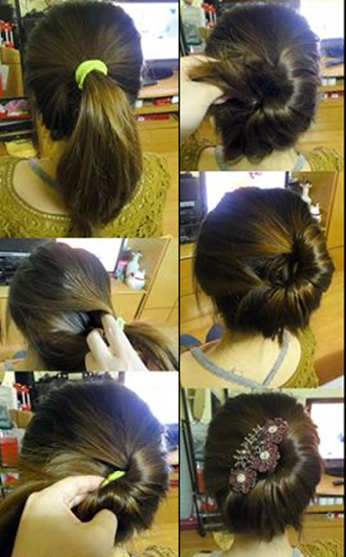 Quick and easy party hairstyle tutorial for last minute events - five minute twisted updo Quick five minute party hairstyle for a last minute event, featuring a twisted updo with accessories