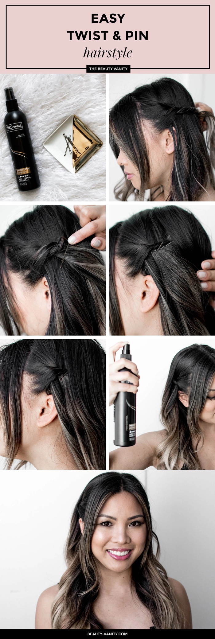 Five minute party hairstyle tutorial for last minute event prep Quick five minute party hairstyle for last minute events with braided crown