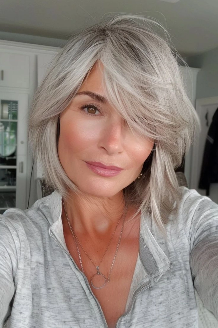 Chic Cocktail Party Styles for Silver Grey Hair