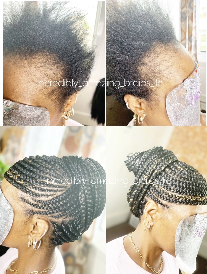 Summer party braid style for thinning edges, protective and elegant