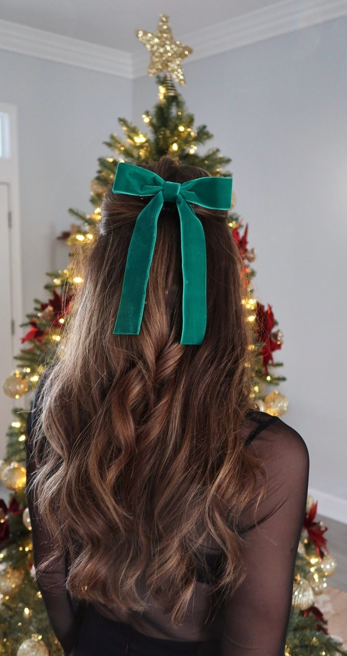 Elegant winter party updo for fine straight hair with sparkling accessories Winter formal hairstyle for fine straight hair featuring a sleek low bun with jeweled hairpins