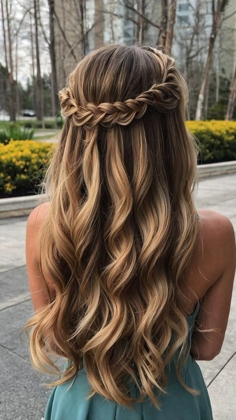 Elegant winter formal hairstyle for fine straight hair with glamorous party details Winter formal hairstyle for fine straight hair with a sleek updo and sparkling accessories