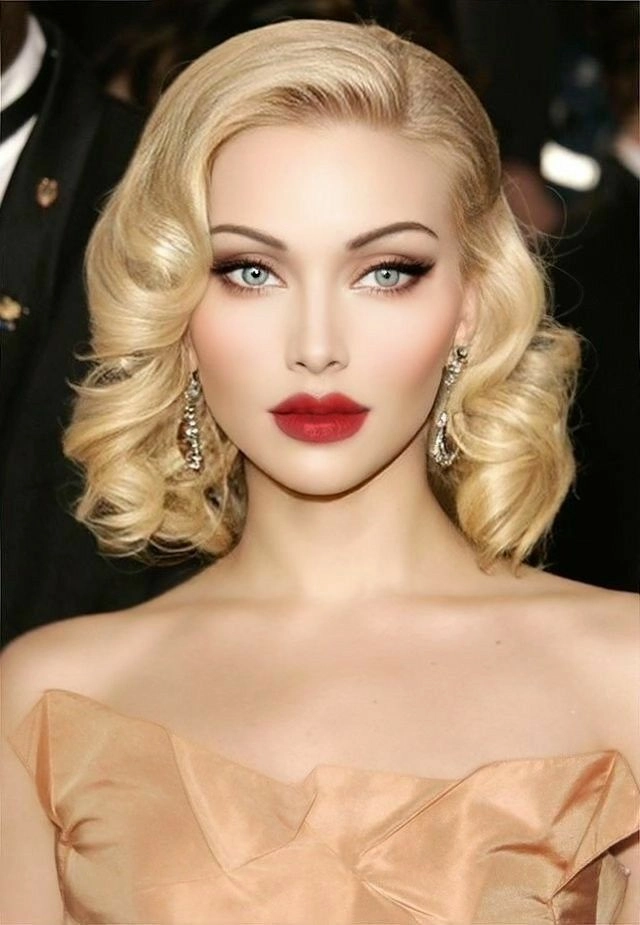 Elegant s classic hollywood glamour prom hairstyles with sleek waves