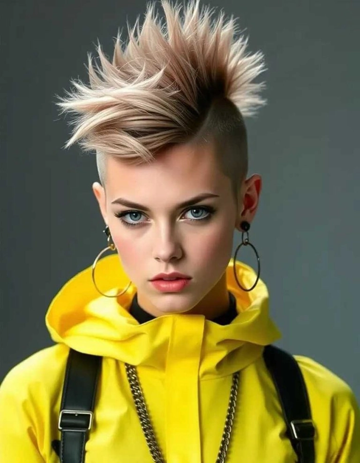 Prom Hairstyles Gallery Image 9 featuring edgy grunge inspired looks Edgy grunge inspired prom hairstyle with textured waves and bold accessories