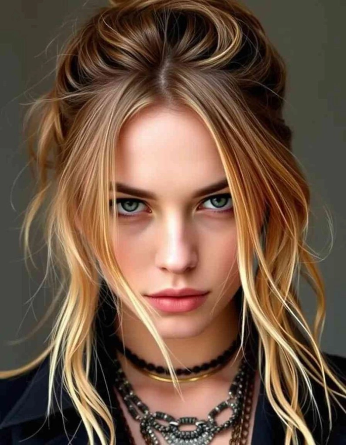 Bold and stylish edgy grunge prom hairstyle with a modern twist Edgy grunge inspired prom hairstyles featuring textured layers and bold accessories
