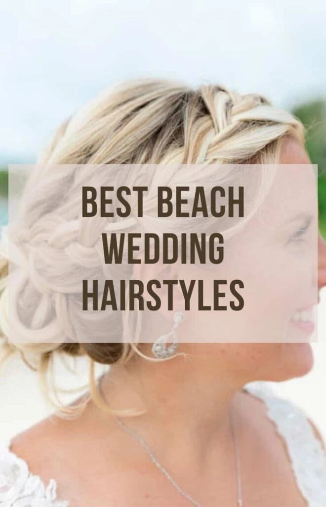 Elegant braided prom hairstyle perfect for a beach venue setting