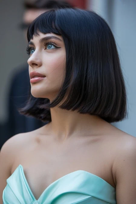 Elegant curly updo perfect for prom hairstyles to match a black dress