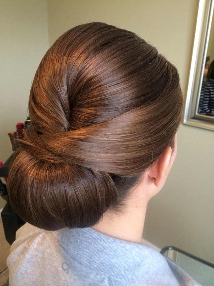 Prom Hairstyles image elegant low chignon prom updos image