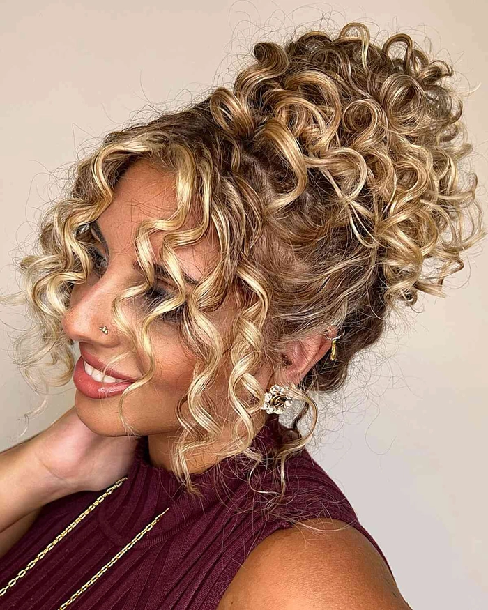 Chic medium length updo perfect for thick hair prom looks on image 11 Elegant medium length prom updo hairstyle for thick hair with soft curls