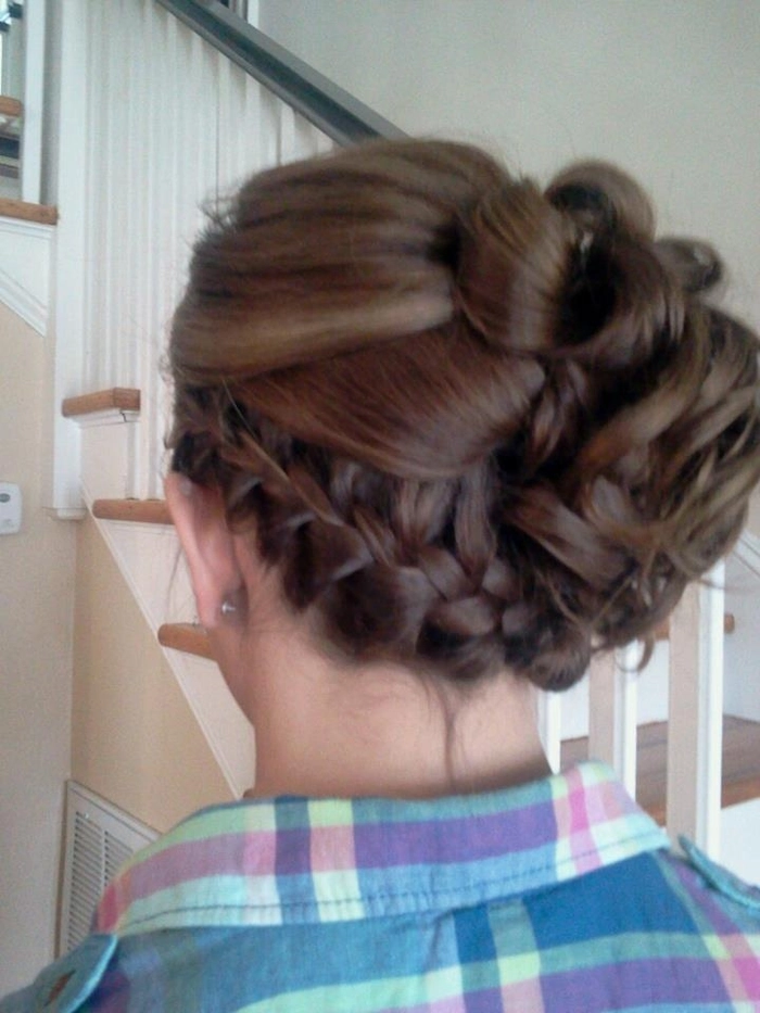 Classic formal military ball hairstyle perfect for prom events Elegant military ball formal hairstyle with intricate updo and ribbons