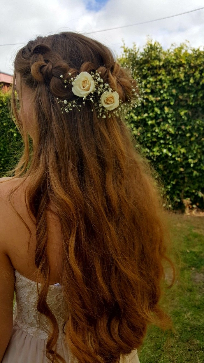 Prom Hairstyles with Floral Hair Vines Inspiration Image 14 Elegant prom hairstyle featuring intricate floral hair vines
