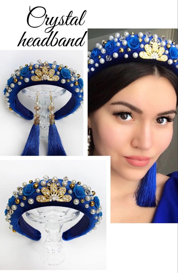 Chic and sparkling hairstyle perfect for prom with a delicate crystal headband Elegant prom hairstyle featuring a crystal headband with soft curls