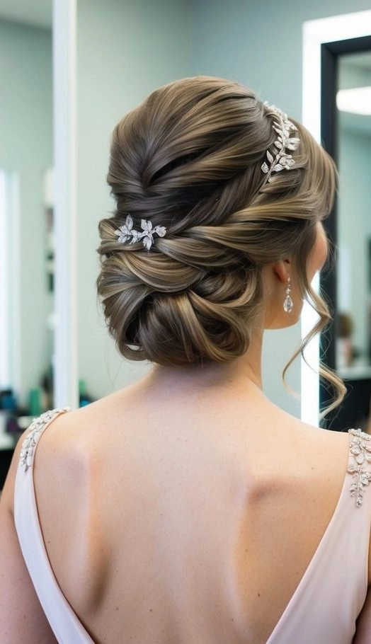 Elegant Prom Hairstyles Featuring Jeweled Hair Cuffs