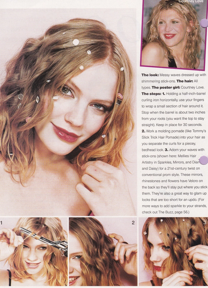 Elegant prom hairstyle featuring jeweled hair cuffs on styled curls