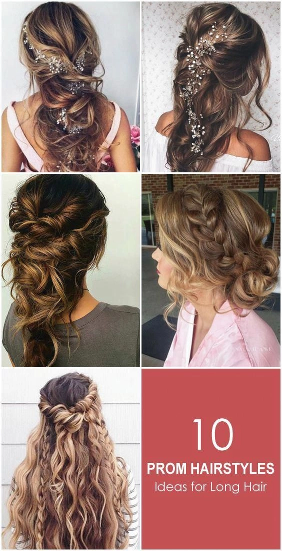 Prom hairstyle idea number 12 for thick and heavy long hair perfect for prom night Elegant prom hairstyle for long thick heavy hair featuring soft curls and volume