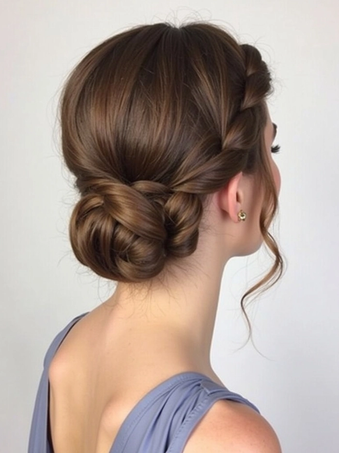 Elegant Prom Hairstyles Featuring a Chic Low Nape Bun