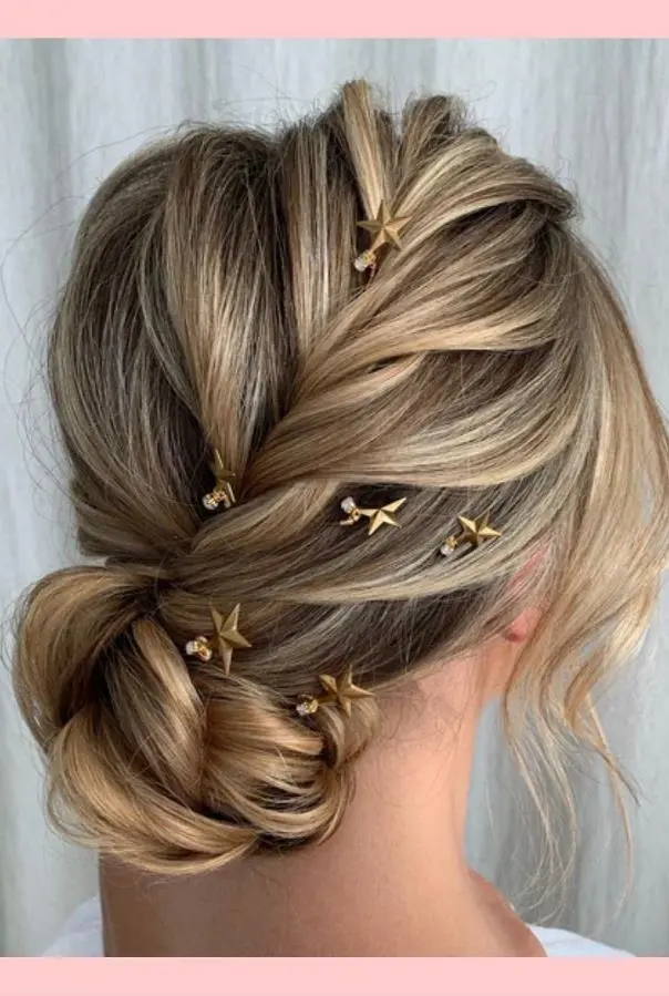 Chic and stylish prom hairstyle inspiration for medium length straight hair number 15 Elegant prom hairstyle for medium length straight hair with soft waves and curls