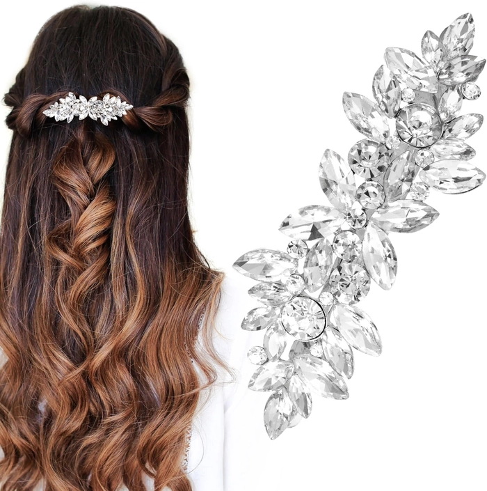 Elegant Prom Hairstyles Featuring Rhinestone Hair Clips