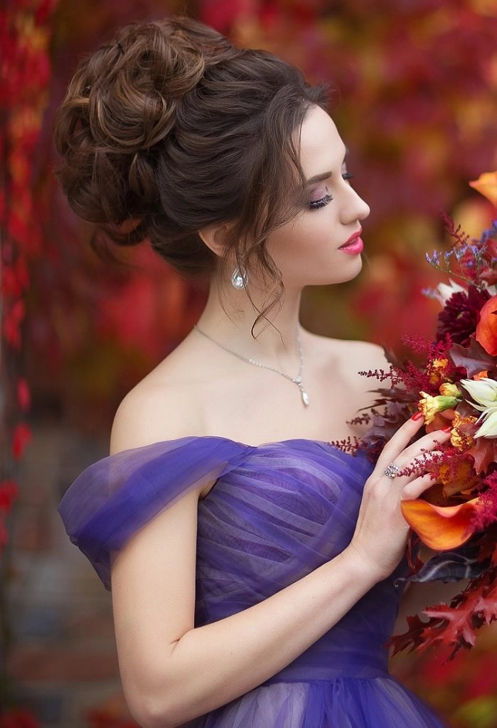 Elegant Prom Hairstyles Perfect for Off the Shoulder Dresses