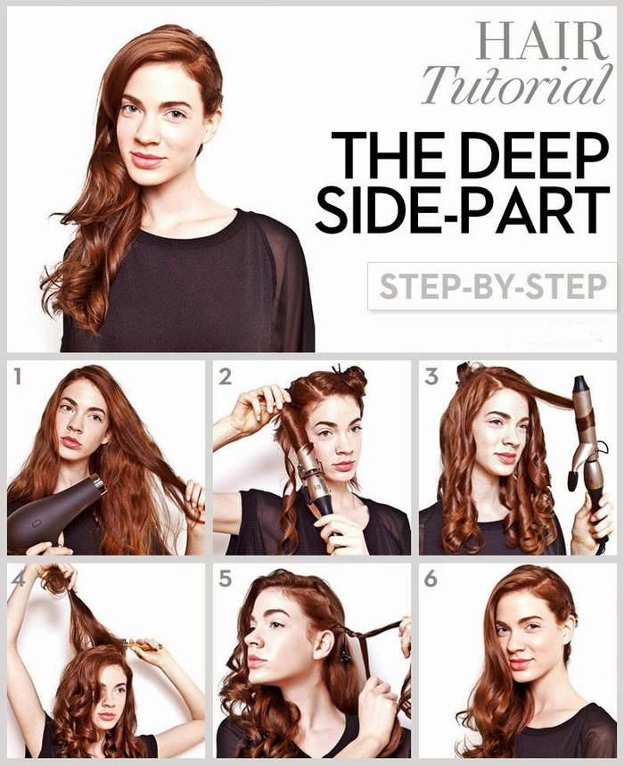 Stylish deep side part prom hairstyle perfect for formal events Elegant prom hairstyle featuring a deep side part with soft curls