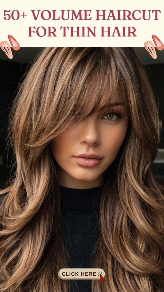 Voluminous thin hair prom hairstyle inspiration for a glamorous look Elegant prom hairstyle for thin hair with added volume and soft curls