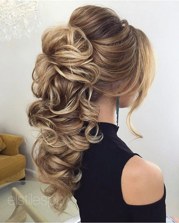 Stunning prom hairstyle with a pageant-inspired look showcasing detailed styling Elegant pageant style prom hairstyles featuring intricate curls and accessories