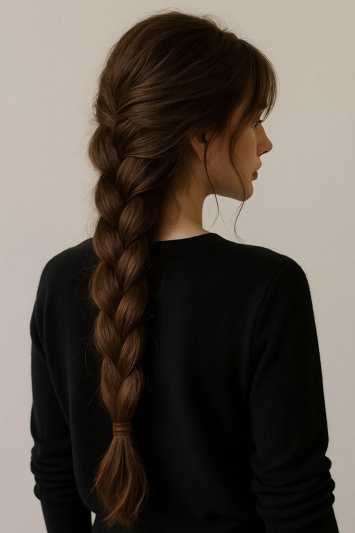 Elegant Prom Hairstyles Featuring a Single Thick Braid