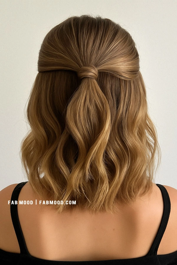 Chic short layered hair styled in a sophisticated prom updo Elegant prom updo for short layered hair with soft curls