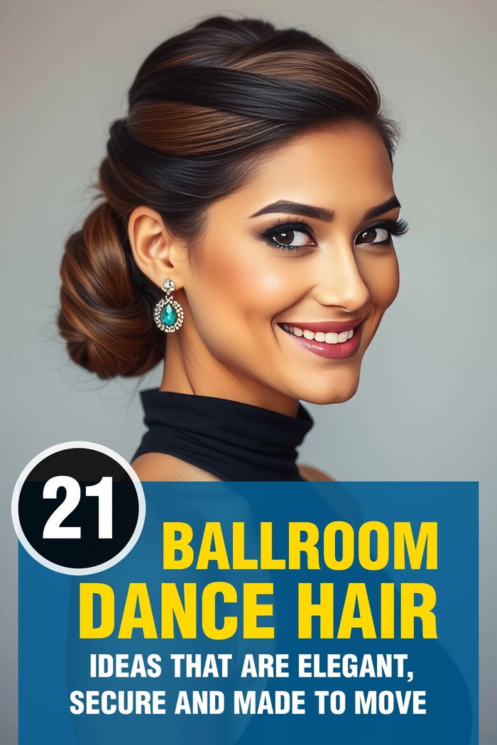 Elegant updo with soft curls styled for prom in a grand ballroom setting