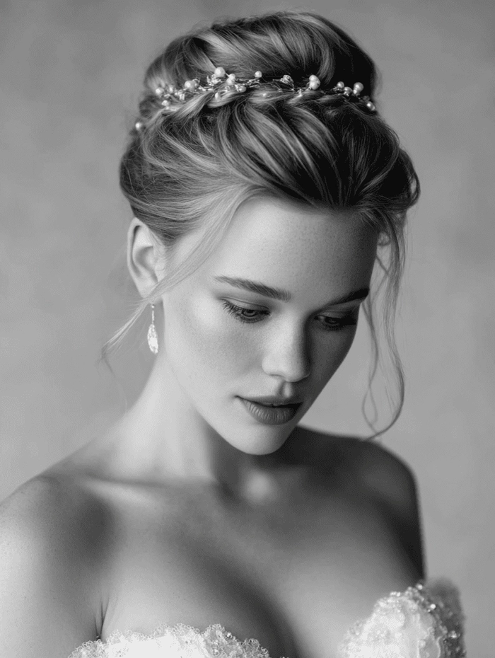 Chic and trendy senior prom hairstyles to inspire your perfect graduation look Elegant senior prom hairstyle featuring soft curls and delicate accessories for high school graduates
