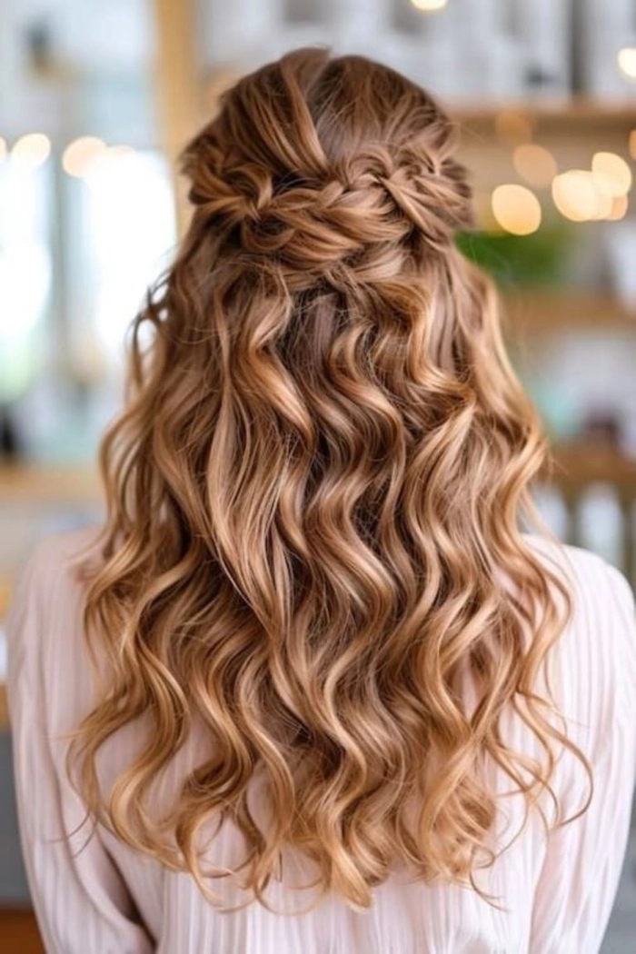 Elegant Twisted Halo Hairstyles Perfect for Prom Night