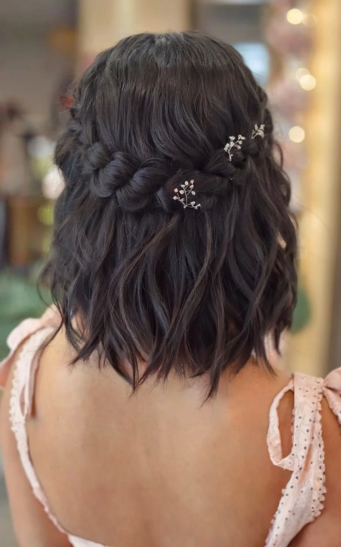 Chic backless prom hairstyle inspiration for a stunning look Elegant updo showcasing prom hairstyles for backless formal dresses