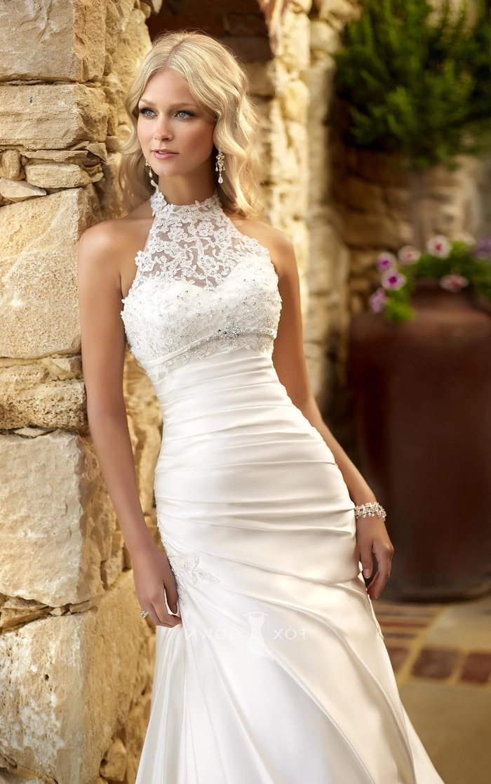 Elegant updo showcasing prom hairstyles for halter neck dresses