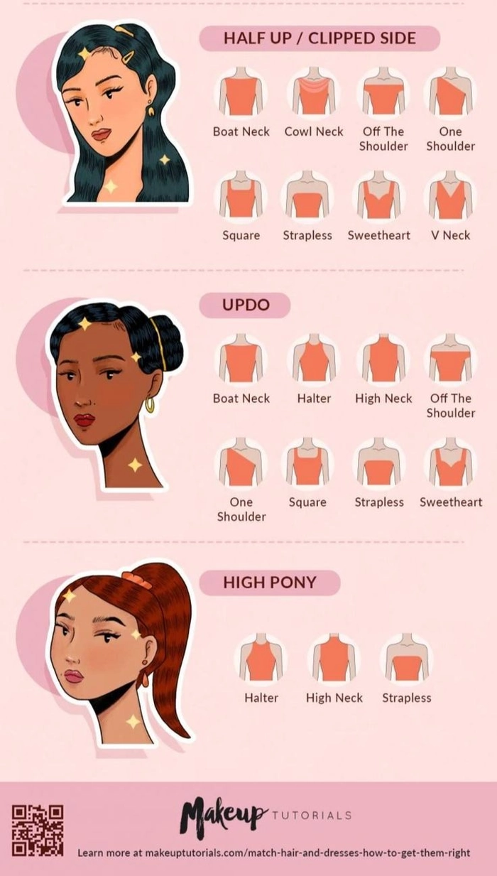 Elegant updo hairstyle perfect for prom with a sweetheart neckline gown