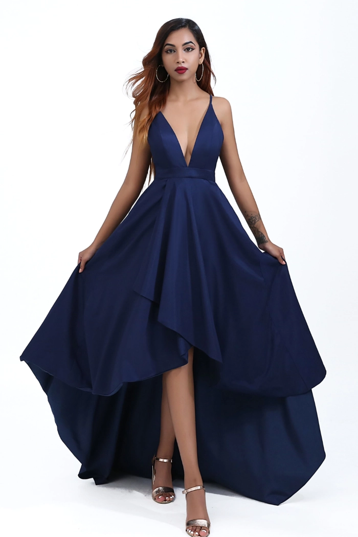 Prom hairstyles for v neck formal dresses with a graceful updo look Elegant updo hairstyle complementing a v neck formal dress for prom