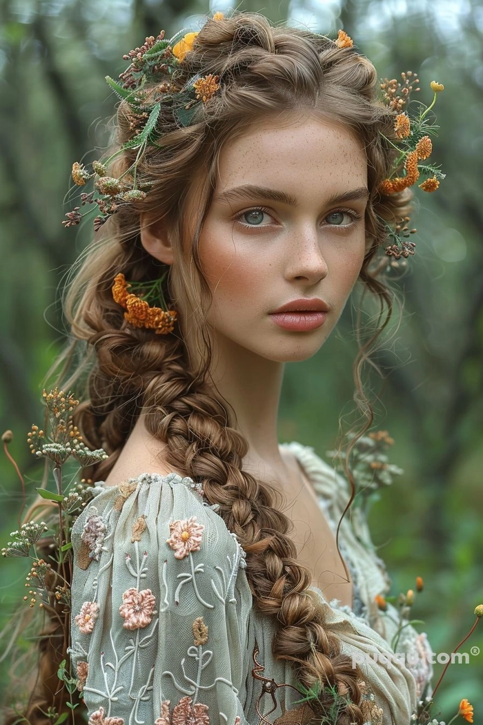 ethereal goddess braided prom hairstyles image