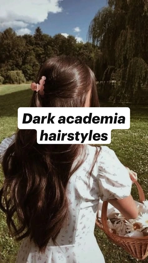 Elegant dark academia prom hairstyle inspiration for gothic-themed events Gothic dark academia prom hairstyle featuring twisted braids and loose curls