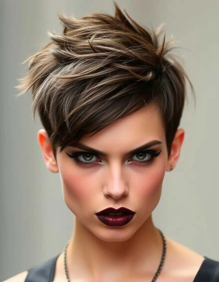 Prom Hairstyles Image 5 showcasing a rebellious and stylish grunge look Edgy grunge inspired prom hairstyle with textured waves and bold accessories