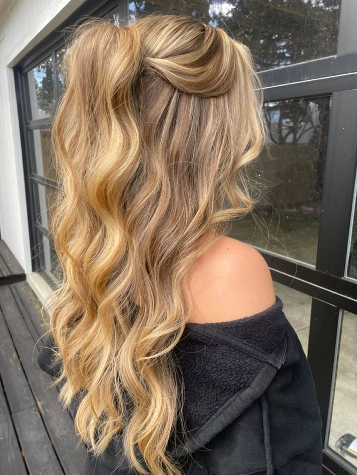 Prom Hairstyles image half up half down prom hairstyles with curls image