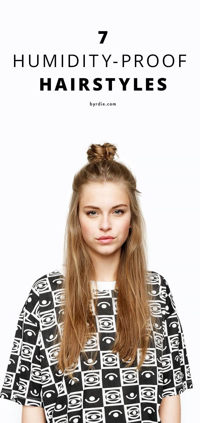 Stylish and durable prom hairstyle perfect for humid weather conditions Elegant humidity resistant prom hairstyle for long hair with soft curls