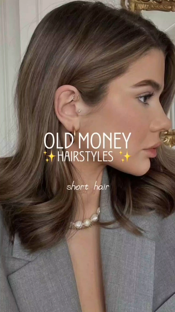 Classic prom hairstyle inspired by timeless old money fashion trends Elegant old money aesthetic prom hairstyle with vintage waves and pearl accessories