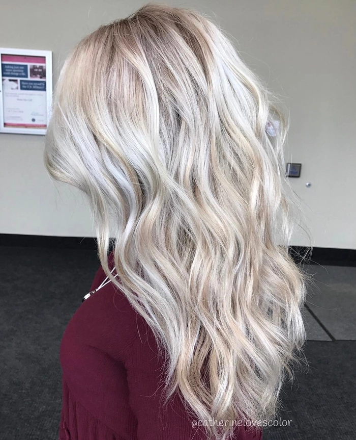 prom hairstyles for ash blonde highlights image