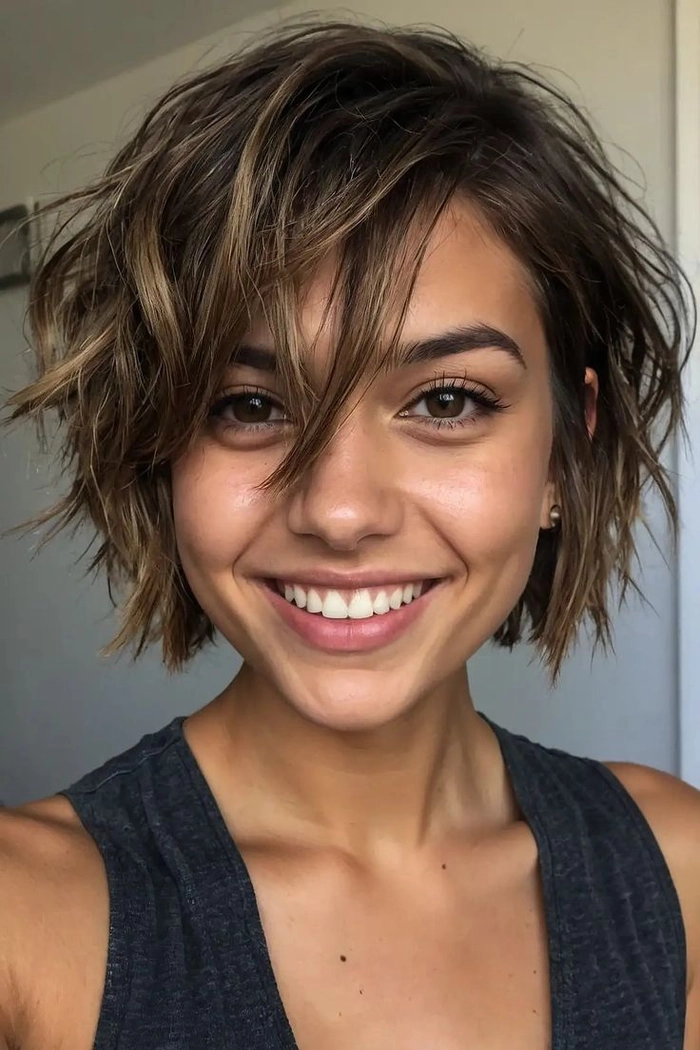 Prom Hairstyles collection featuring edgy grunge inspired looks number 6 Edgy grunge inspired prom hairstyle with textured layers and bold accents