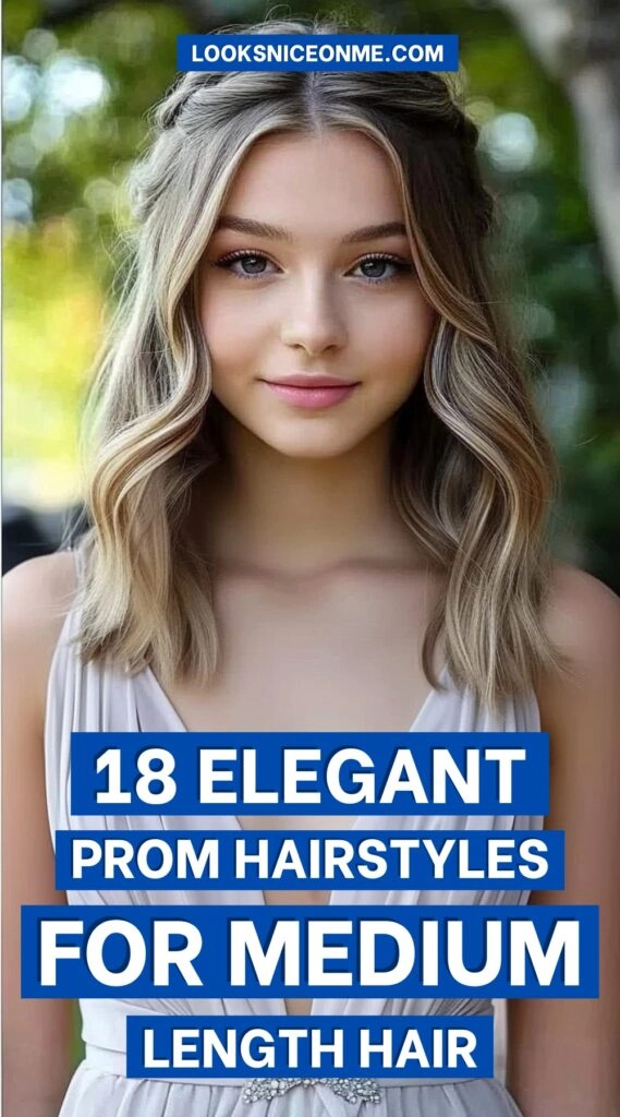 Chic Prom Hairstyles for Medium Length Straight Hair Ideas