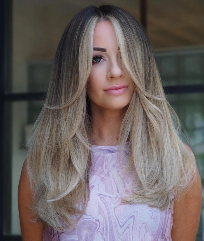prom hairstyles for ash blonde highlights image