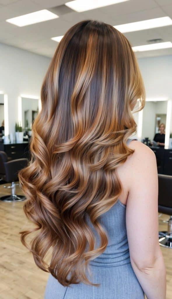 prom hairstyles for caramel ombre hair image