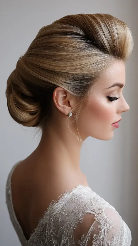 prom hairstyles for sequin embellished dresses image